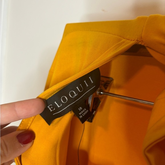 Plus size NWT Eloquii dress in yellow color long sleeve size 18 - Picture 5 of 8